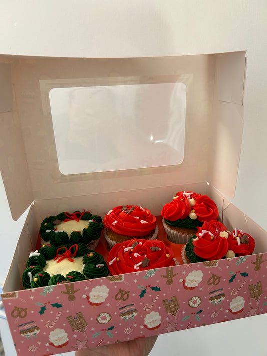 Box 6 Festive Cupcakes - pre order