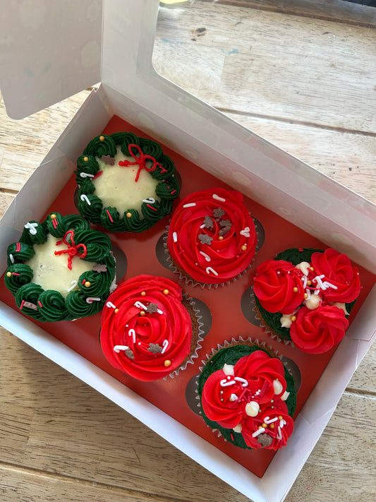 Box 6 Festive Cupcakes - pre order